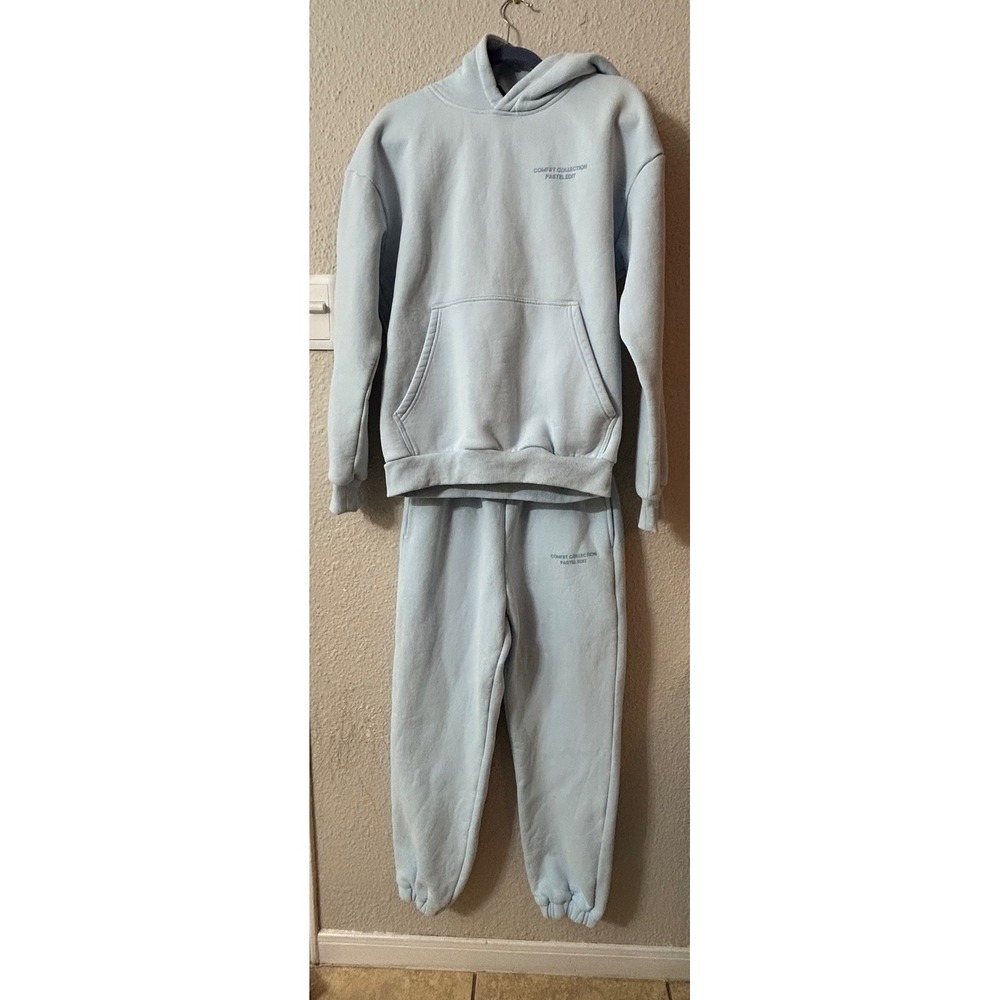 COMFRT Pastel Edit Hoodie and Sweatpants Set Baby Blue Small Loungewear